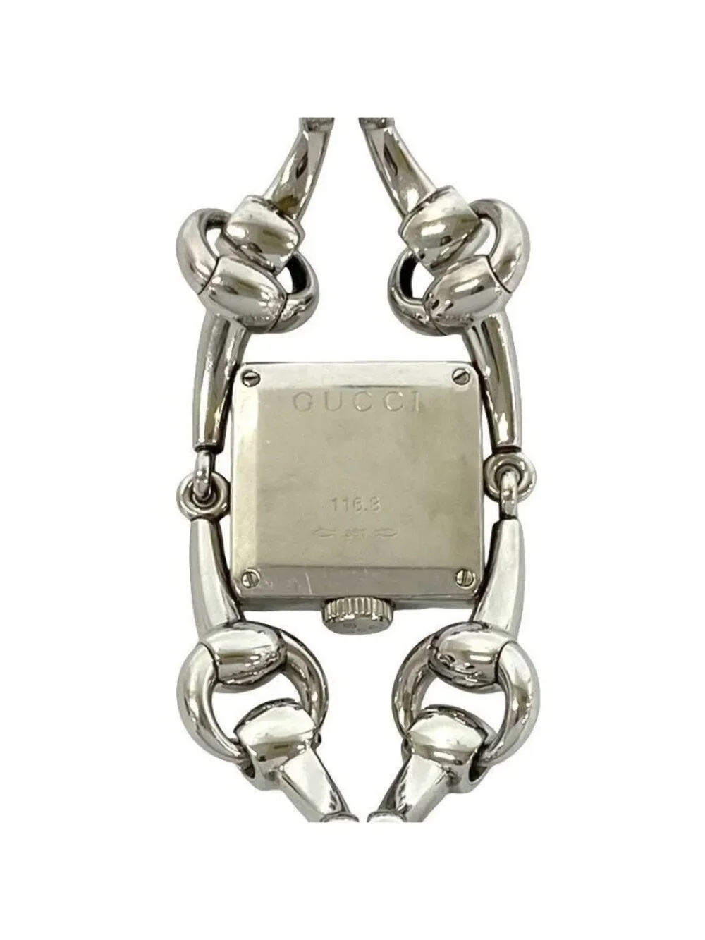Gucci Signoria Stainless Steel Quartz Watch Wrist Silver